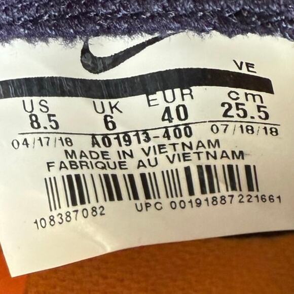 Nike Zoom Strike 2 Navy Blue/White Women Running Sneakers - SZ 8.5 - Picture 9 of 9